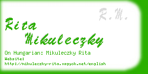 rita mikuleczky business card